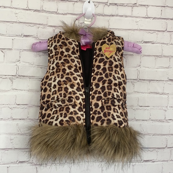 Betsey Johnson faux fur toddler vest size 3T - Picture 1 of 7